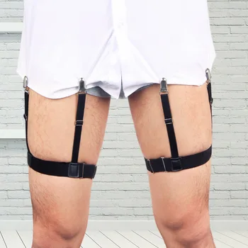 1 Pora Naujų Vyrų Marškinėliai Lieka Diržas su neslidžia Patogus Fiksavimo Įrašus Išlaikyti Marškiniai Sukišti Kojos Šlaunies Suspender Keliaraiščiai Dirželis