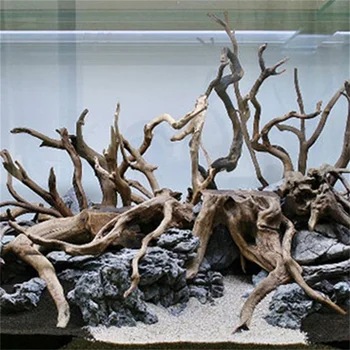 2VNT Medienos Žuvų Bakas Driftwood Natūralaus Medžio Kamieno Driftwood Akvariumo Žuvų Bakas Augalų Aquario Akvariumo Apdaila