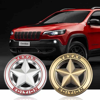 3D Metalo Texas Leidimas, Automobilių Ženklelis Emblema Lipdukai Dekoracija Jeep Wrangler Laisvės Grand Cherokee 