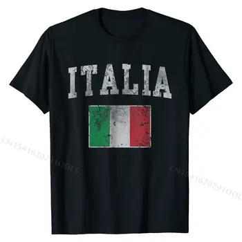 Derliaus Italija Italija italijos Vėliava T-Shirt Marškinėliai Atsitiktinis Medvilnės Vyrų Topai Marškinėliai Fitneso Stora Dizaineris Top marškinėliai