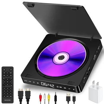 Mini DVD Grotuvas, DVD / CD Grotuvas, TV, Smart TV Remti 1080P Full HD WithHDMI-suderinama Kabelis Nuotolinio Valdymo pultas USB Įvesties