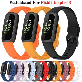 Originalus Silikoninis Watchband Diržu, Fitbit Inspire 3 Smart apyrankės Apyrankės Spalvinga Sklendė, Skirta Fitbit Inspire 3 Dirželis Žiūrėti
