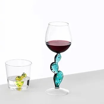 Stiklo Taurės Ir Bokalai Kaktusas Taurės Importuoti Italijos Ichendorf Kūrybos Kaktusas Rankų Darbo Raudonojo Vyno Taure, Didelis Namų Ūkių Vyno