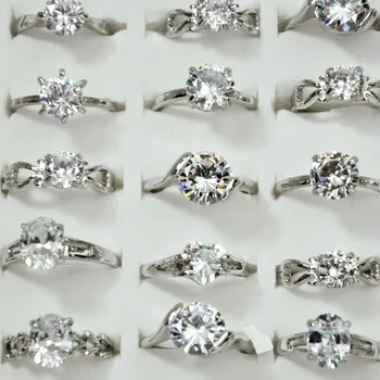 100vnt AAA Cirkonis Sužadėtuvių Žiedai moterims Vestuvinių žiedų daug moterų anel Papuošalai Austrijos Kristalai, Papuošalai aukščiausios kokybės 4041