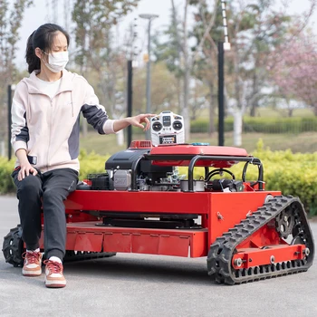 1070mm Pjovimo Plotis Robotų Nuotolinio Valdymo Robotas Benzino Vejapjovės, Sodo Žolės Pjovimo Vejapjovės
