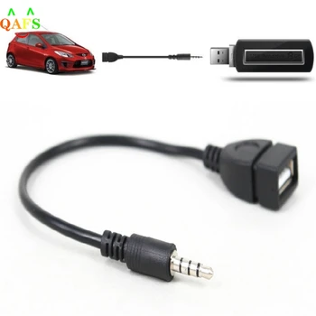 3.5 mm Male AUX Garso Kištuko Lizdą, USB 2.0 Moterų Konverteris 20cm Laido Laido Automobilių MP3