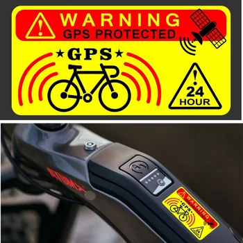 F505# 30mm*60mm 3PCs GPS Sekimo Įspėjamieji Lipdukai Ženklas Dviratis Dviračio Vagystės Prevencija Saugumo