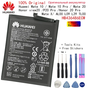 HB436486ECW Originalaus Telefono Baterija Huawei Mate 10 /10 Pro / Mate 20 /P20 Pro /Garbės view20 4000mAh Baterijos