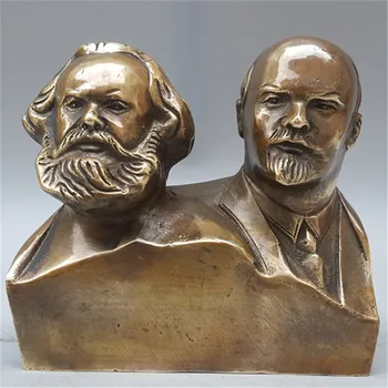 Labai Komunistų Markso Ir Lenino Biustas Bronzinė Statula Carl Karl Heinrich Marx Figūrėlės Meno Amatų Namų Dekoro Priedai C183