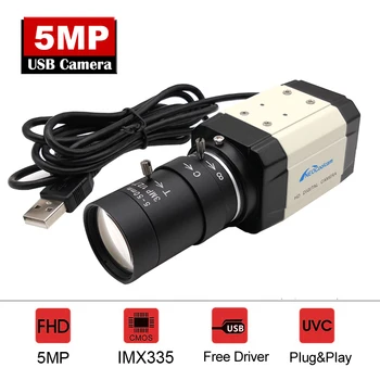 NEOCoolcam 5MP IMX335 Jutiklis HD 2.8-12mm Vadovas Varifocal Zoom High Speed 30 fps Mini Pramonės USB Webcam PC Vaizdo Kamera