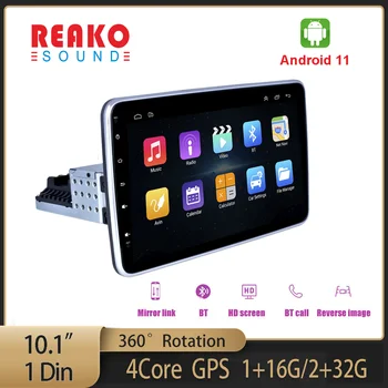 REAKO Android 11 Universalią 1-Din Automobilio Radijo 10 Colių 360° Sukimosi GPS Bluetooth Grotuvo Video Multimedijos WiFi GPS Veidrodis Nuorodą