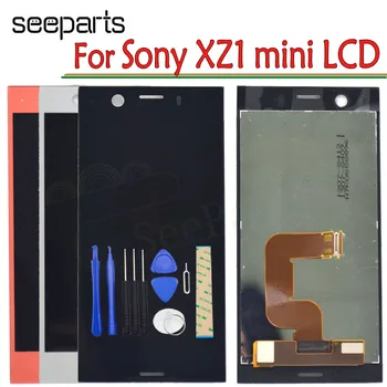 Sony Lcd Už Xperia XZ1 Kompaktiškas Mini LCD Ekranas + Touch Ekranas skaitmeninis keitiklis skydų Surinkimo Pantalla Pakeitimas, Remontas, Dalys
