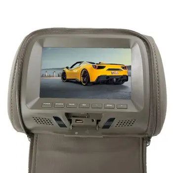 Universalus 7 colių Automobilių Automobilių Pogalvių Monitorius Galinės Sėdynės Pramogų daugialypės terpės Grotuvas, Bendras AV, USB, SD MP4