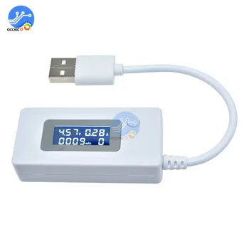 USB Testeris, Skaitmeninis LCD Ekranas Baterijos Energijos Banko Įkroviklis Voltmeter Ammeter Talpa Detektorius USB Gydytojas DC 3-7V